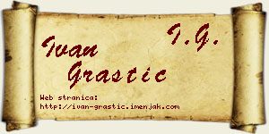Ivan Grastić vizit kartica